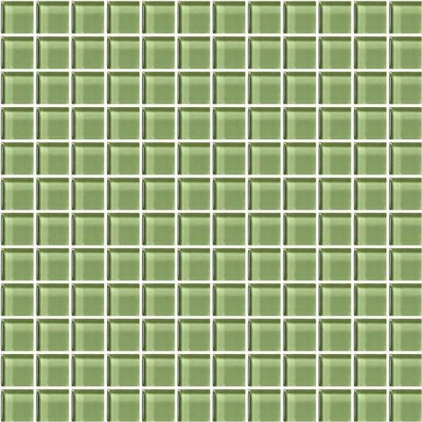 Supplier: American Olean, Series: Color Appeal Glass, Name: C111 Grasshopper - Glossy, Type: Glass Tile Mosaic, Size: 1X1