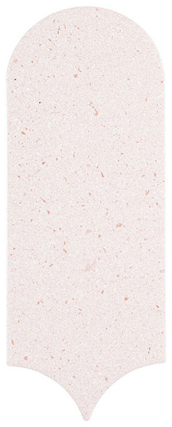 Popsicle - POP 6135 Morgan Salmon Pink  - 3" X 9" Fan Fish Scale Ceramic Tile