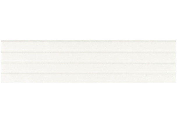 EST-1182 Estria Alba White Cream Subway - 3" X 12" Ceramic Tile - RELIEF FLUTED MATTE