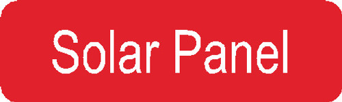 Engraved Caravan Label SOLAR PANEL