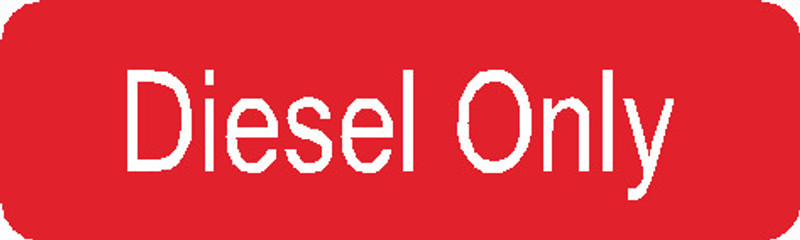 Engraved Caravan Label DIESEL ONLY