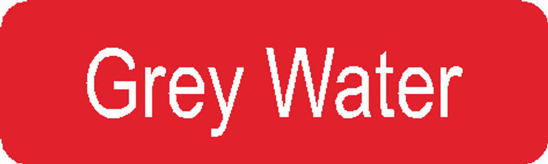 Engraved Caravan Label GREY WATER