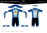 Virgin Islands Short Sleeve Tri Suit - Joey Cut