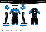 TS2 Blue Short Sleeve Tri Suit