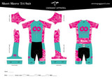 CB Medical- Short Sleeve Tri Suit- Pink