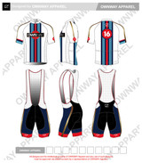 HERITAGE RACING- PORSCHE MARTINI DESIGN- BIB SHORTS