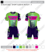 EVOLVE 2022 SAM - TRIATHLON - SHORT SLEEVED SUIT - VEGAN