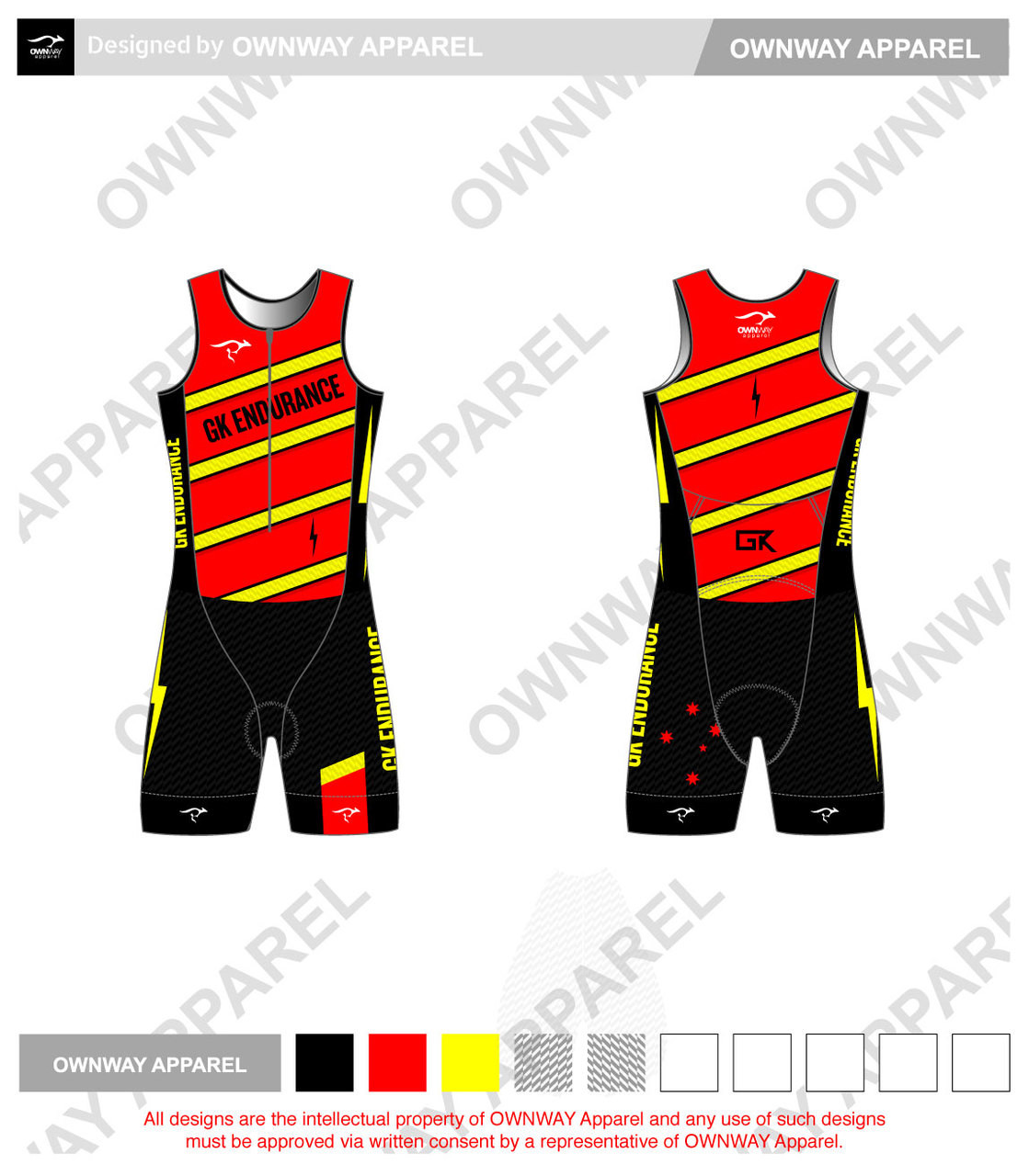 Gk Endurance 2019 Sleeveless Tri Suit Own Way Apparel