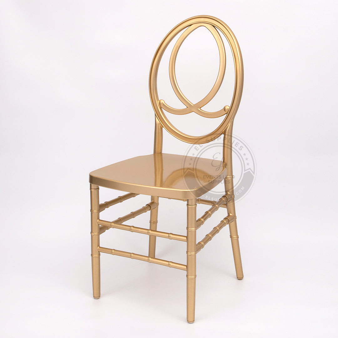 PHOENIX Gold Resin Chair with Free Cushion - EL Supplies