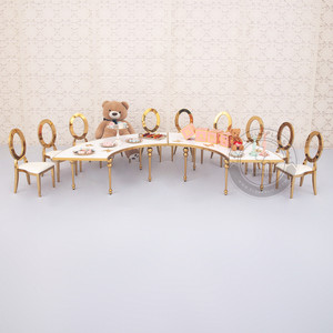 VEGA YAN Gold Kids Table - Full Round