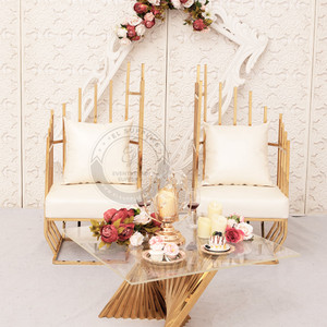 ARUNIMA Spike King & Queen Throne Chair Set