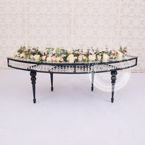 GEMMA Serpentine Black Dining Table