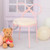 KOMBOS Kids Chair Pink Frame, White Cushion