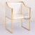 BRIGID Chair Gold and White