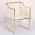 BRIGID Chair Gold and White