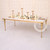 KAIROS Dining Table Gold Frame with White Top
