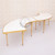 VEGA Serpentine Dining Table - Gold with White Top