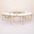 VEGA Serpentine Dining Table - Gold with White Top