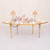 VEGA Serpentine Dining Table - Gold with White Top