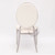 BINITA White and Silver Dining Chair