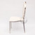 BINITA White and Silver Dining Chair