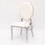 BINITA White and Silver Dining Chair