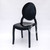 SOPHIA Black Resin Oval Back Wide Seat Ghost Chair