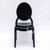 SOPHIA Black Resin Oval Back Wide Seat Ghost Chair