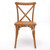 CROSSBACK Oak Brown Wood-Grain Resin Chair