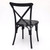 CROSSBACK Black Wood-Grain Resin Chair