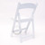 Folding Chair Resin White - Vinyl Cushion