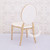 BINITA White and Gold Dining Chair