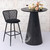 MEKNES Black Rattan Swivel Barstool