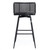 IMLIL Black Rattan Swivel Barstool