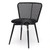 MEKNES Black Rattan Swivel Dining Chair