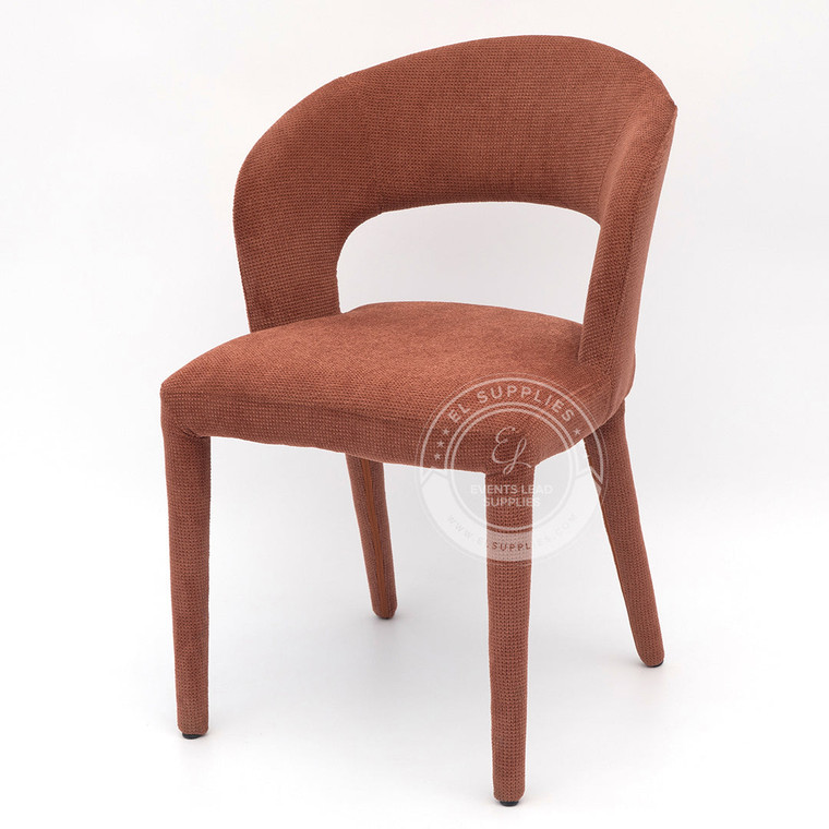HADEEL Bright Mahogany Accent Chair