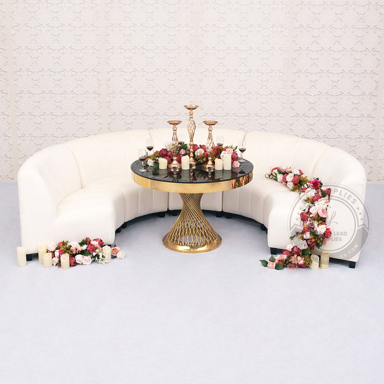 ARORA White Curved Modular Sofa (Set of 6)