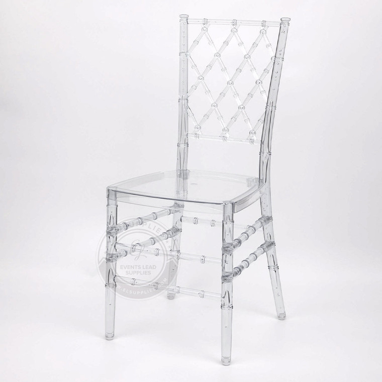 DIAMOND Clear Back Resin Chair with Free Cushion