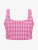 Gingham Pink Cropped Top
