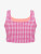 Gingham Pink Cropped Top