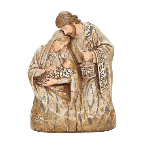 Holy Family Wooden Carved Bust