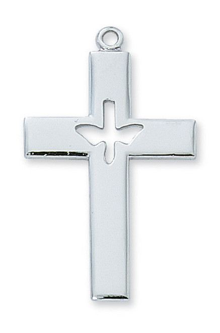 Cross Necklace with hallowed dove