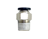 STC MC 6mm R1/8 K Male Connector (with Internal Hex)- Push-In Air Fitting, R1/8, 0-180 psi