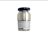 STC CC 3/8" N1/4 K Compact Male Connector (with Internal Hex)- Push-In Air Fitting, 1/4" NPT, 0-180 psi