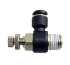 STC CI 1/4" 10-32 K Flow Control Valve (Meter-In Tube)- Push-In Air Fittings, 10-32UNF,0-180 psi