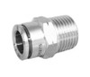 STC MCS 5/32" N1/4 W Male Connector- Stainless Steel (Gripper Style) Fittings, 1/4" NPT