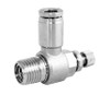 STC CVS 1/4" N1/4 W Flow Control Valve (Meter-Out Tube)- Stainless Steel (Gripper Style) Fittings