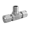 STC BTC 8mm R1/4 Branch Tee- 3300 PSI, Compression Fittings, 1/4" NPT