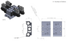 STC 4V-200M-2 Mounted Manifold- Aluminum Base, 1/8" Port, 2-Stations