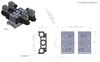 STC 4V-200M-16 Mounted Manifold- Aluminum Base, 1/8" Port, 16-Stations